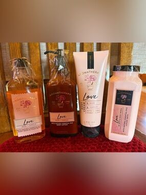 Bath & Body Works Love Rose + Vanilla 4-piece Body Set HTF